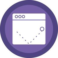 Bounce Rate Glyph Multi Circle Icon vector