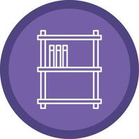 Book Shelves Line Multi Circle Icon vector