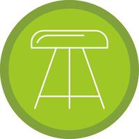 Stool Line Multi Circle Icon vector