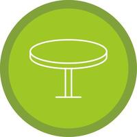 Round Table Line Multi Circle Icon vector
