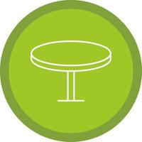 Round Table Line Multi Circle Icon vector