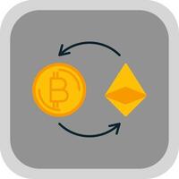 Ethereum Flat Round Corner Icon vector