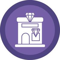 Jewelery Shop Glyph Multi Circle Icon vector