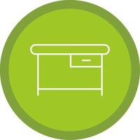 Desk Line Multi Circle Icon vector