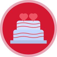 Wedding Cake Flat Multi Circle Icon vector