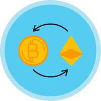 Ethereum Flat Multi Circle Icon vector