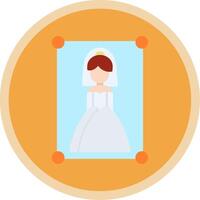 Boda fotografía plano multi circulo icono vector