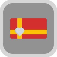 regalo tarjeta plano redondo esquina icono vector