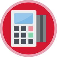 Pos Terminal Flat Multi Circle Icon vector