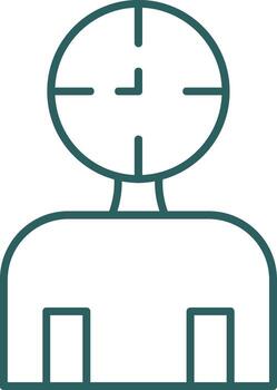 Lifespan Line Gradient Round Corner Icon vector