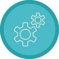 Automation Line Multi Circle Icon vector