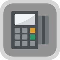 Swipe Card Flat Round Corner Icon vector