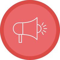 Megaphone Line Multi Circle Icon vector