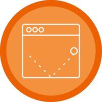 Bounce Rate Line Multi Circle Icon vector