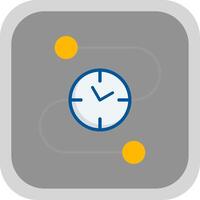 Time Line Flat Round Corner Icon vector