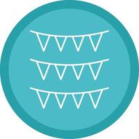Bunting Line Multi Circle Icon vector