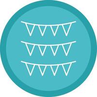 Bunting Line Multi Circle Icon vector