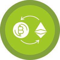 Ethereum Glyph Multi Circle Icon vector