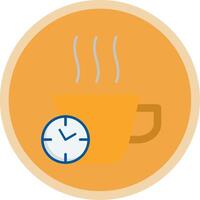 descanso hora plano multi circulo icono vector