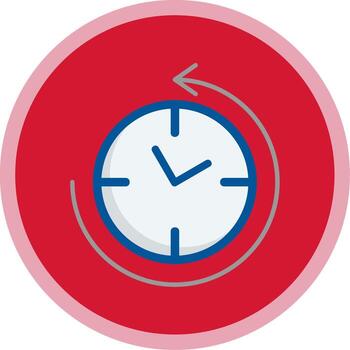 Anti Clockwise Flat Multi Circle Icon vector