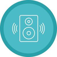 Speaker Line Multi Circle Icon vector