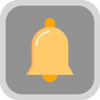 Notification Bell Flat Round Corner Icon vector