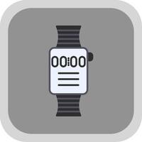 Smart Watch Flat Round Corner Icon vector
