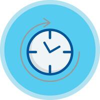 Clockwise Flat Multi Circle Icon vector