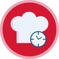 Kitchen Timer Flat Multi Circle Icon vector