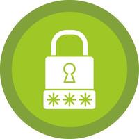 Passcode Glyph Multi Circle Icon vector