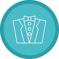 Groom Dress Line Multi Circle Icon vector