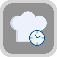 Kitchen Timer Flat Round Corner Icon vector