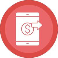 Send Money Glyph Multi Circle Icon vector