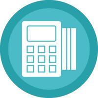 Swipe Card Glyph Multi Circle Icon vector