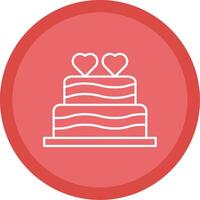 Wedding Cake Line Multi Circle Icon vector