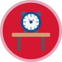 Table Watch Flat Multi Circle Icon vector