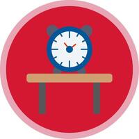 mesa reloj plano multi circulo icono vector