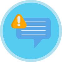 Warning Flat Multi Circle Icon vector