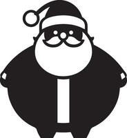 minimal carton funny character, Santa Claus, silhouette 24 vector