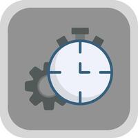 Timeout Flat Round Corner Icon vector