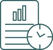 Productivity Line Gradient Round Corner Icon vector