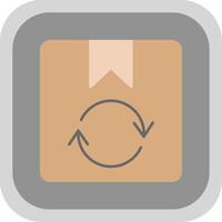 Product Return Flat Round Corner Icon vector