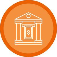 Cash Withdraw Line Multi Circle Icon vector