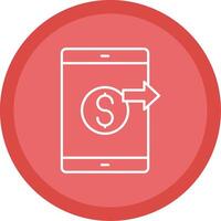 Send Money Line Multi Circle Icon vector