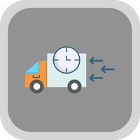 Fast Delivery Flat Round Corner Icon vector