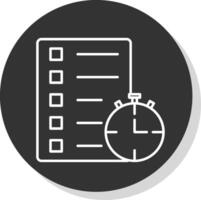 Track Of Time Line Grey Circle Icon vector