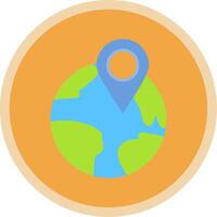 Location Pin Flat Multi Circle Icon vector