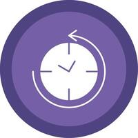 Anti Clockwise Glyph Multi Circle Icon vector