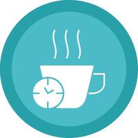 Break Time Glyph Multi Circle Icon vector