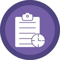 Waiting List Glyph Multi Circle Icon vector